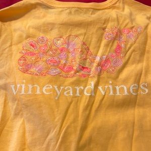 Nwt vineyard vines short sleeve tee with shell print color neon creamsicle
